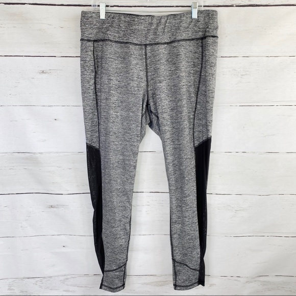 Livi Active Pants - LIVI Active Gray Black Mesh Leggings Size 18/20